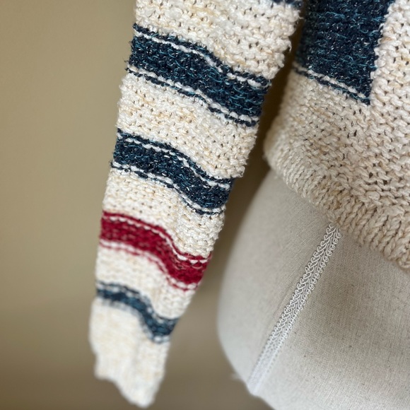 Free People Sailor’s Song Sweater Cropped w/Drawstring Waist Size  XSmall - Picture 8 of 14